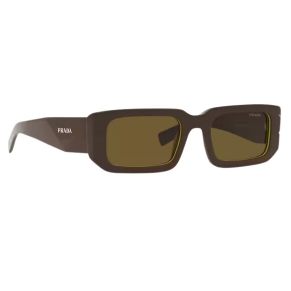 PRADA Symbole Sunglasses - Unisex - Loden Cedar / Dark Brown - Full Inclusion - Picture 4 of 12